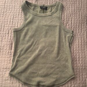 Blu Pepper Sage Ribbed Tank Top - Women's Sleeveless Knit